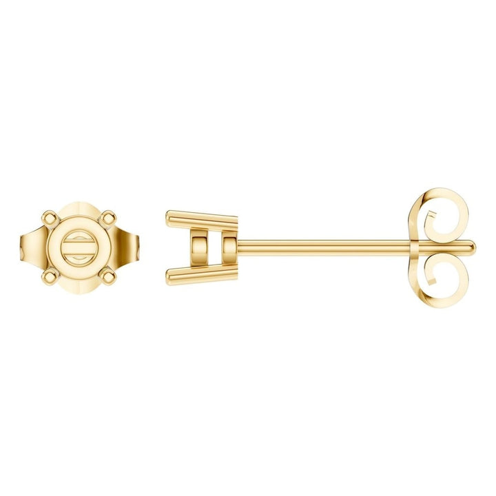 Solitaire Stud Earrings Mounting - Round 3.4mm