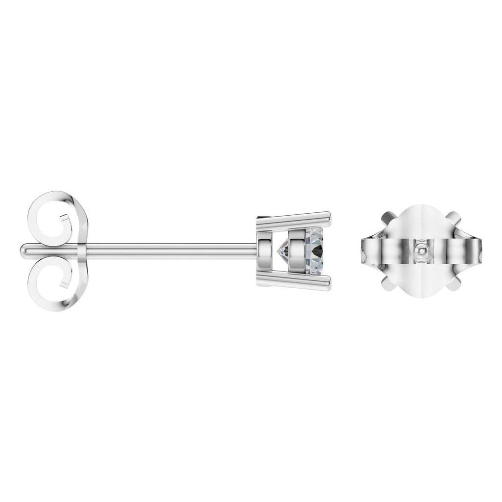EA-0839 White Gold Earrings SET - ANGLE