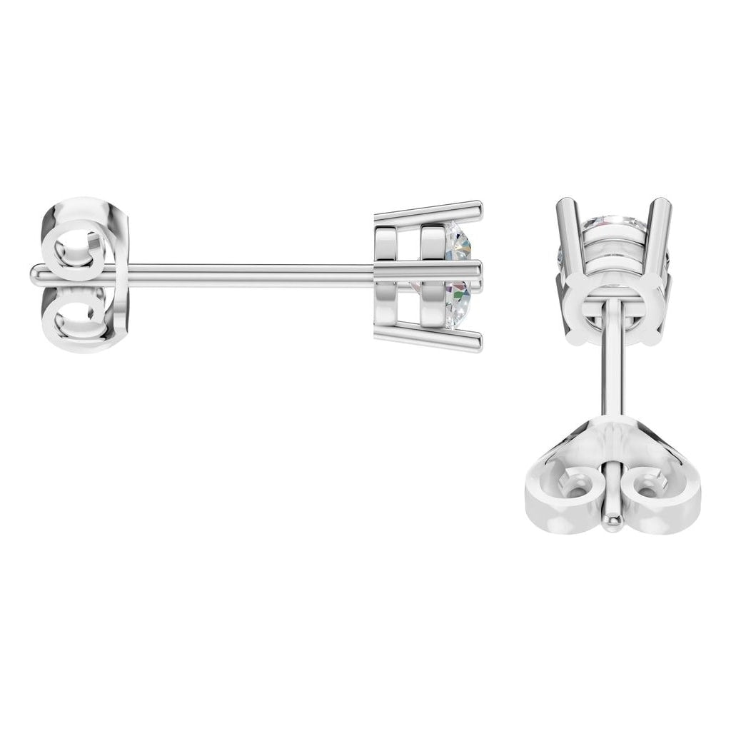EA-0839 White Gold Earrings SET - Side View