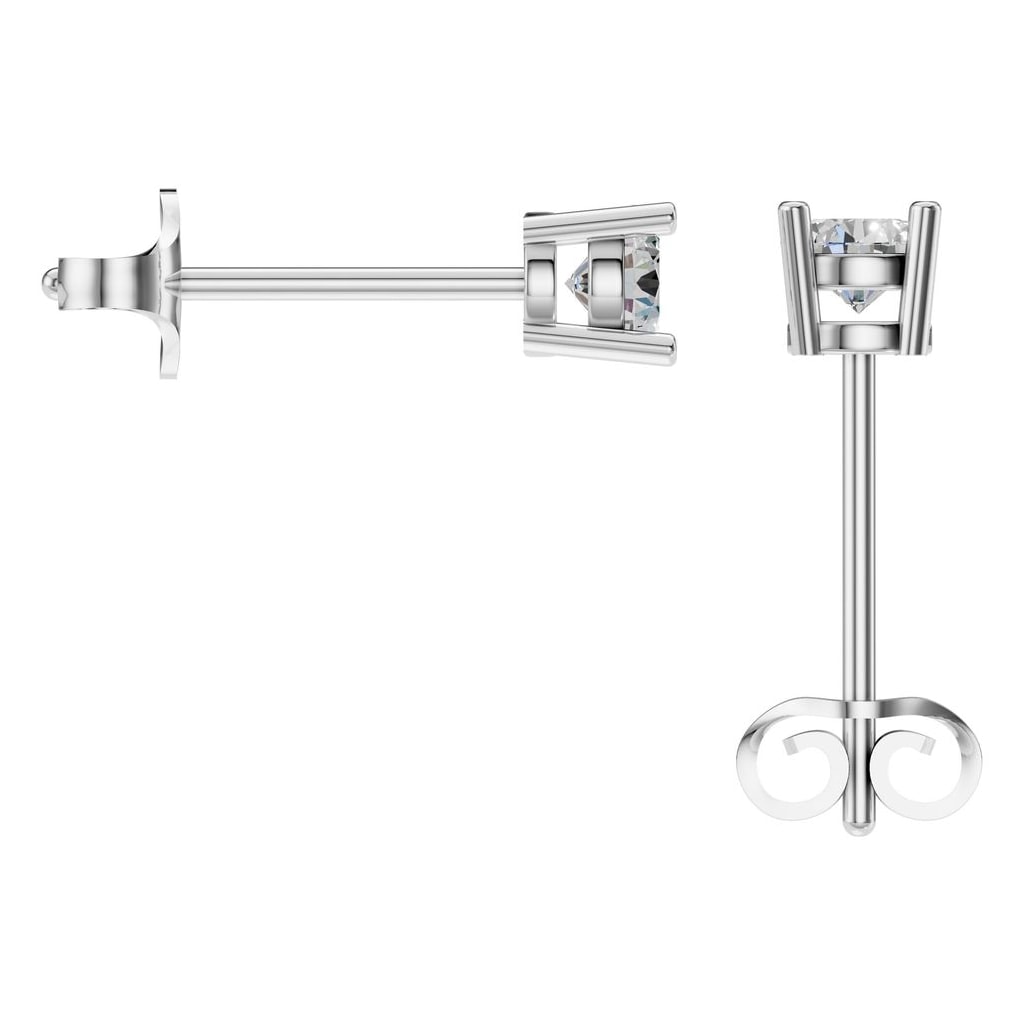 EA-0839 White Gold Earrings SET - BACK