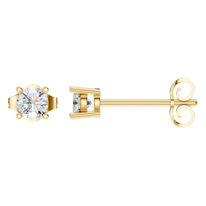 Solitaire Stud Earrings Mounting - Round 3.75mm