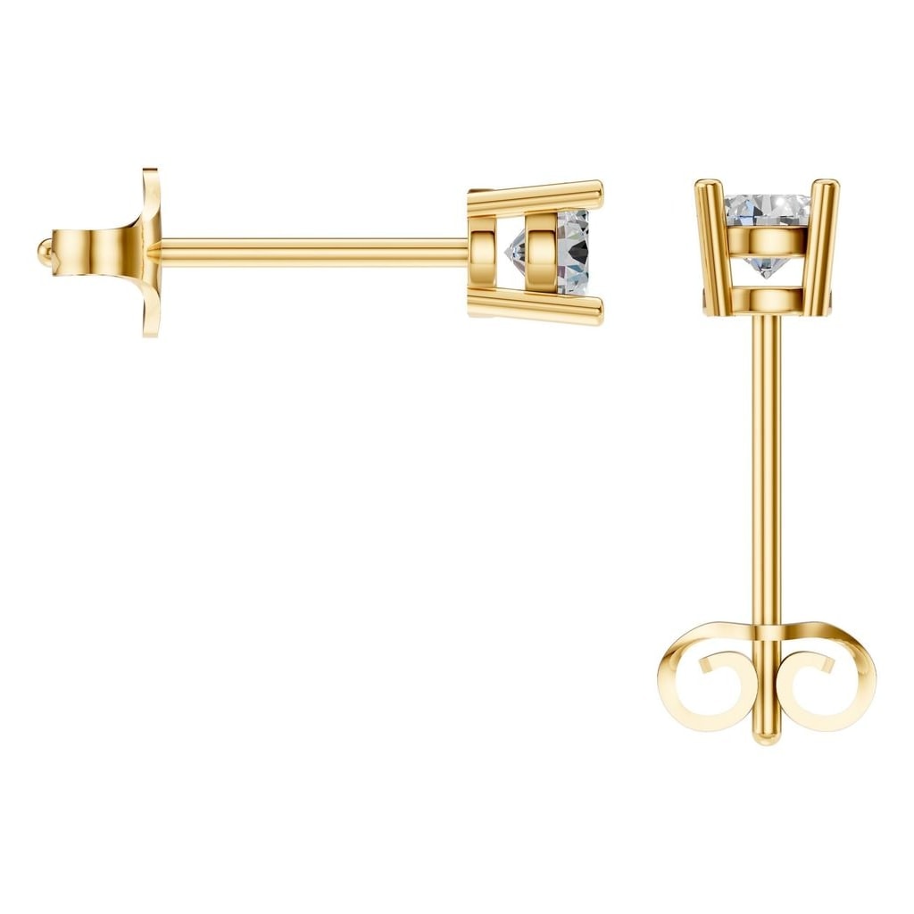 EA-0839 Yellow Gold Earrings SET - BACK