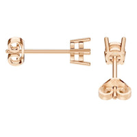 EA-0839 Rose Gold Earrings UNSET - Side View