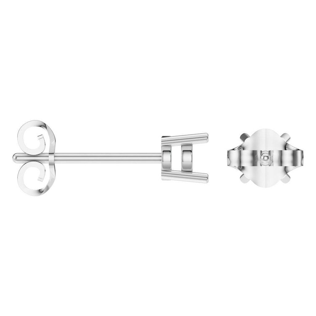 EA-0839 White Gold Earrings UNSET - ANGLE