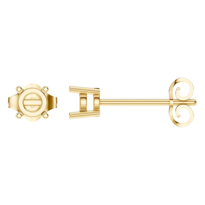 Solitaire Stud Earrings Mounting - Round 3.75mm