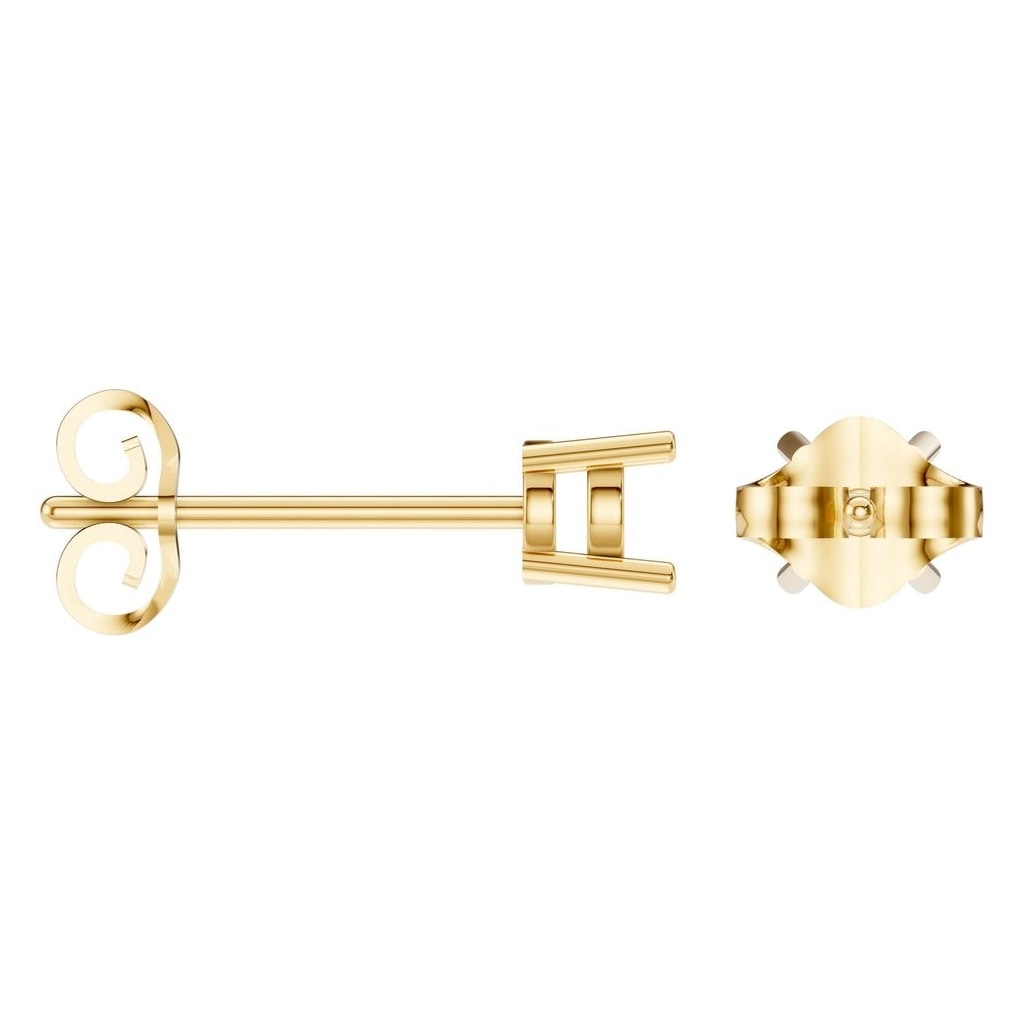 EA-0839 Yellow Gold Earrings UNSET - ANGLE