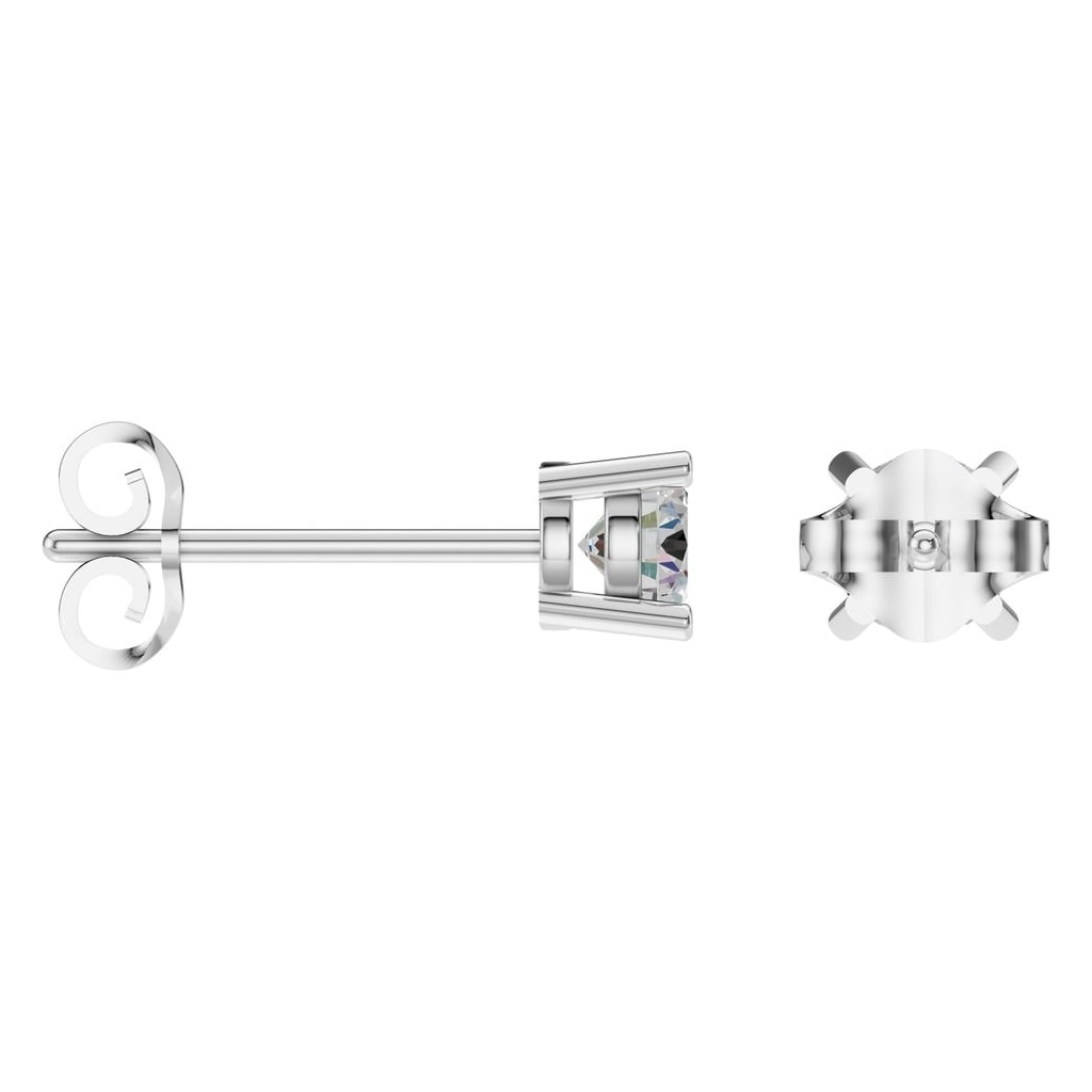 EA-0839 White Gold Earrings SET - ANGLE