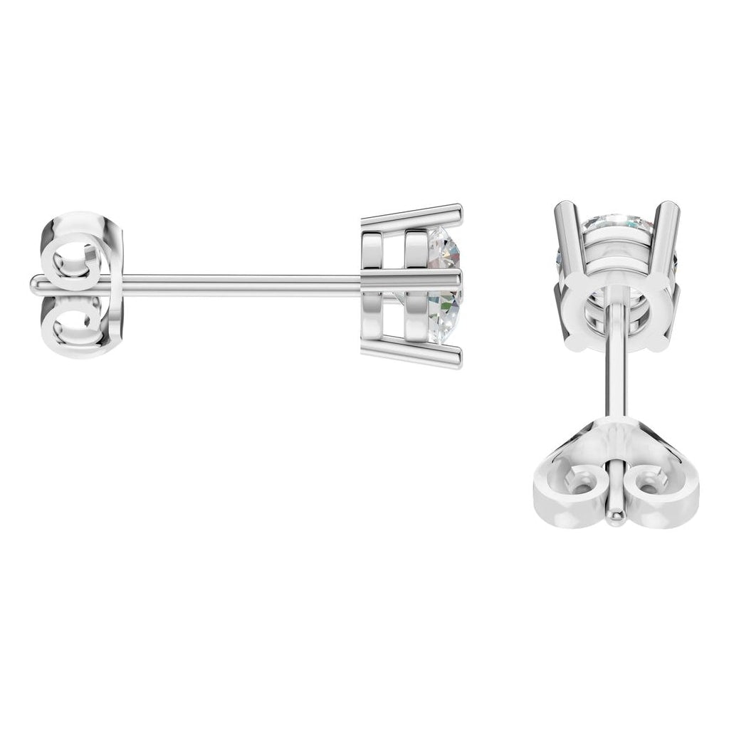 EA-0839 White Gold Earrings SET - Side View