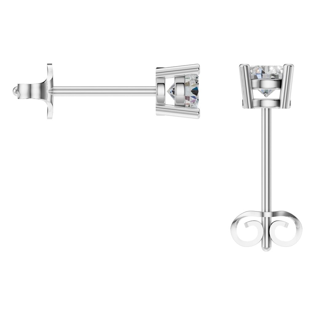 EA-0839 White Gold Earrings SET - BACK