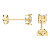 EA-0839 Yellow Gold Earrings SET - Side View