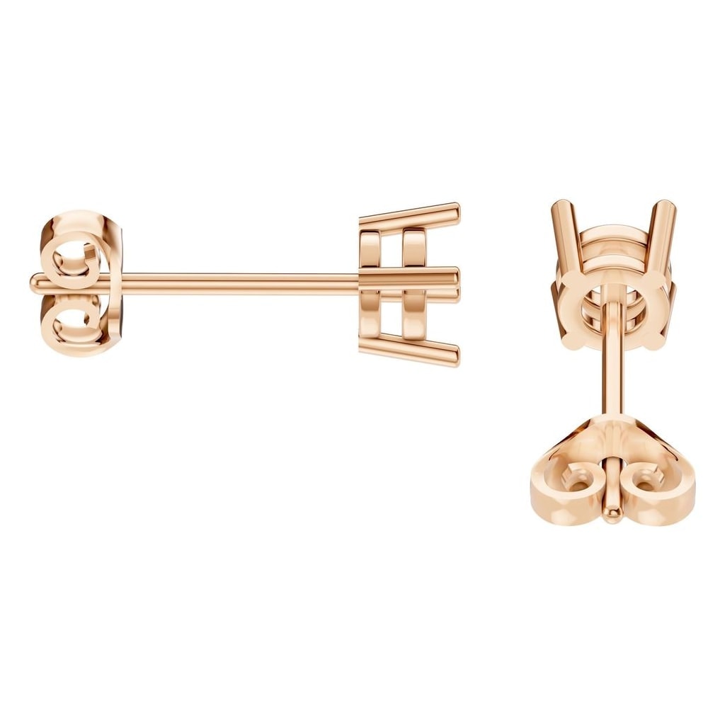 EA-0839 Rose Gold Earrings UNSET - Side View