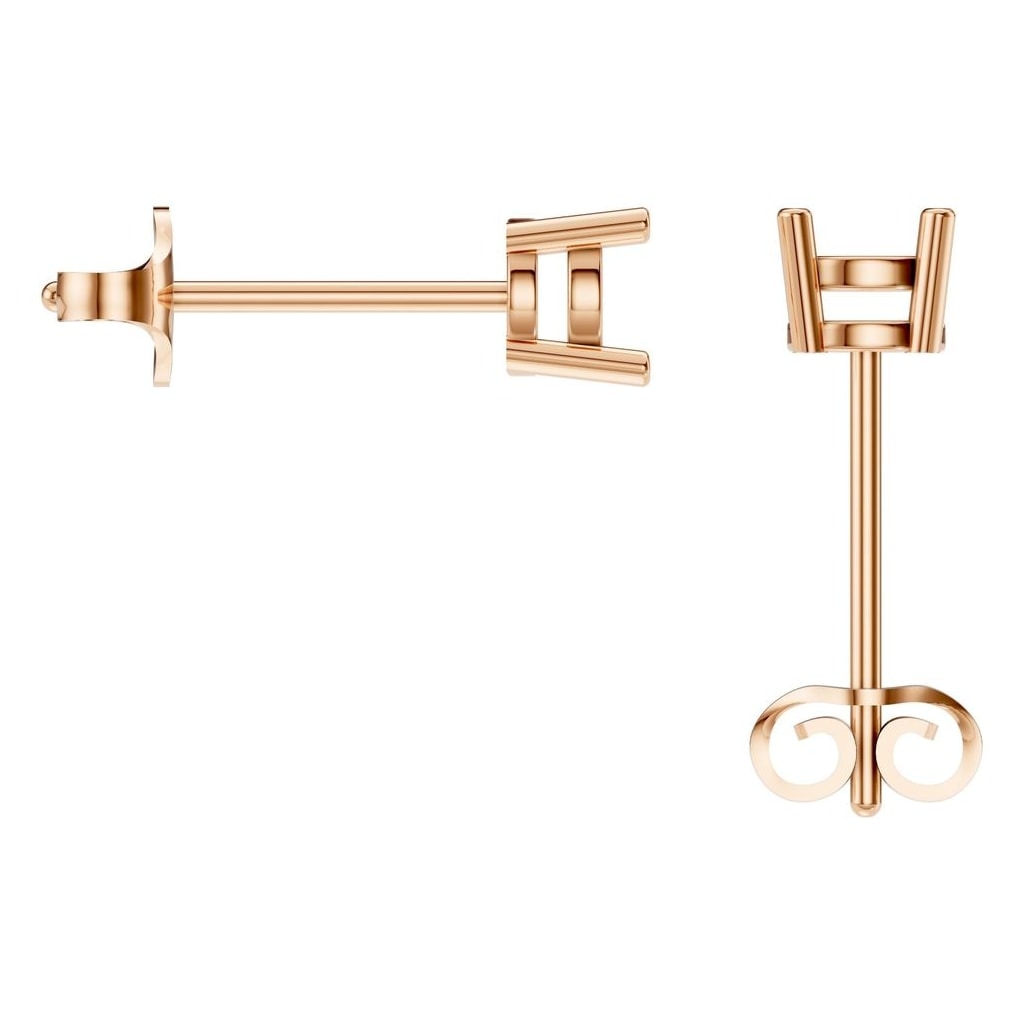 EA-0839 Rose Gold Earrings UNSET - BACK