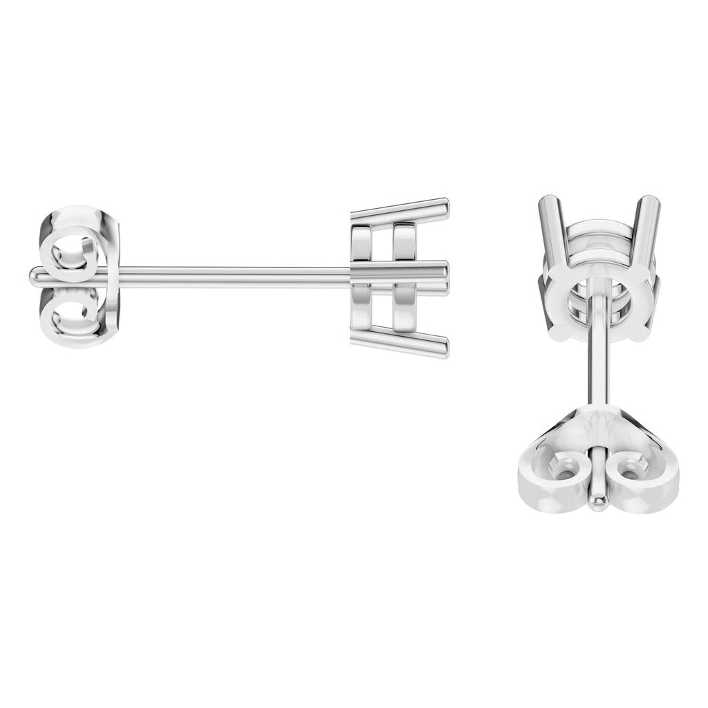 EA-0839 White Gold Earrings UNSET - Side View