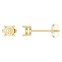 EA-0839 Yellow Gold Earrings UNSET - Main View