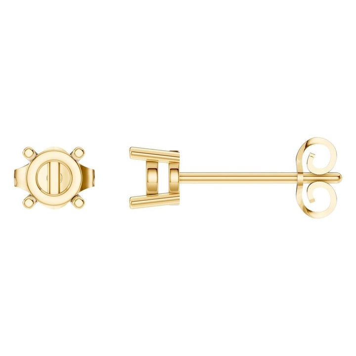 Solitaire Stud Earrings Mounting - Round 4.3mm