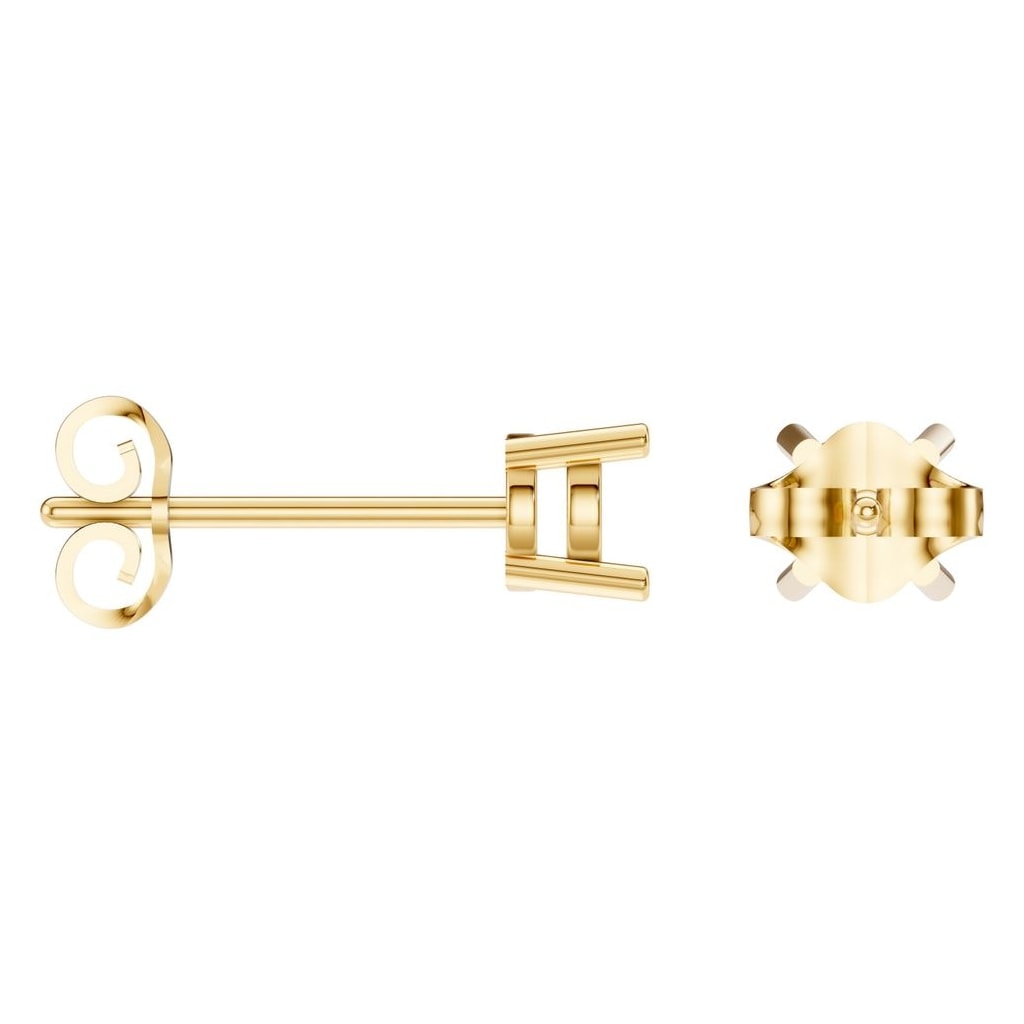 EA-0839 Yellow Gold Earrings UNSET - ANGLE