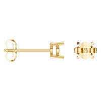 EA-0839 Yellow Gold Earrings UNSET - ANGLE