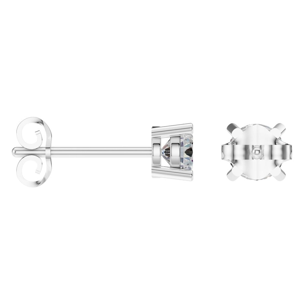 EA-0839 White Gold Earrings SET - ANGLE