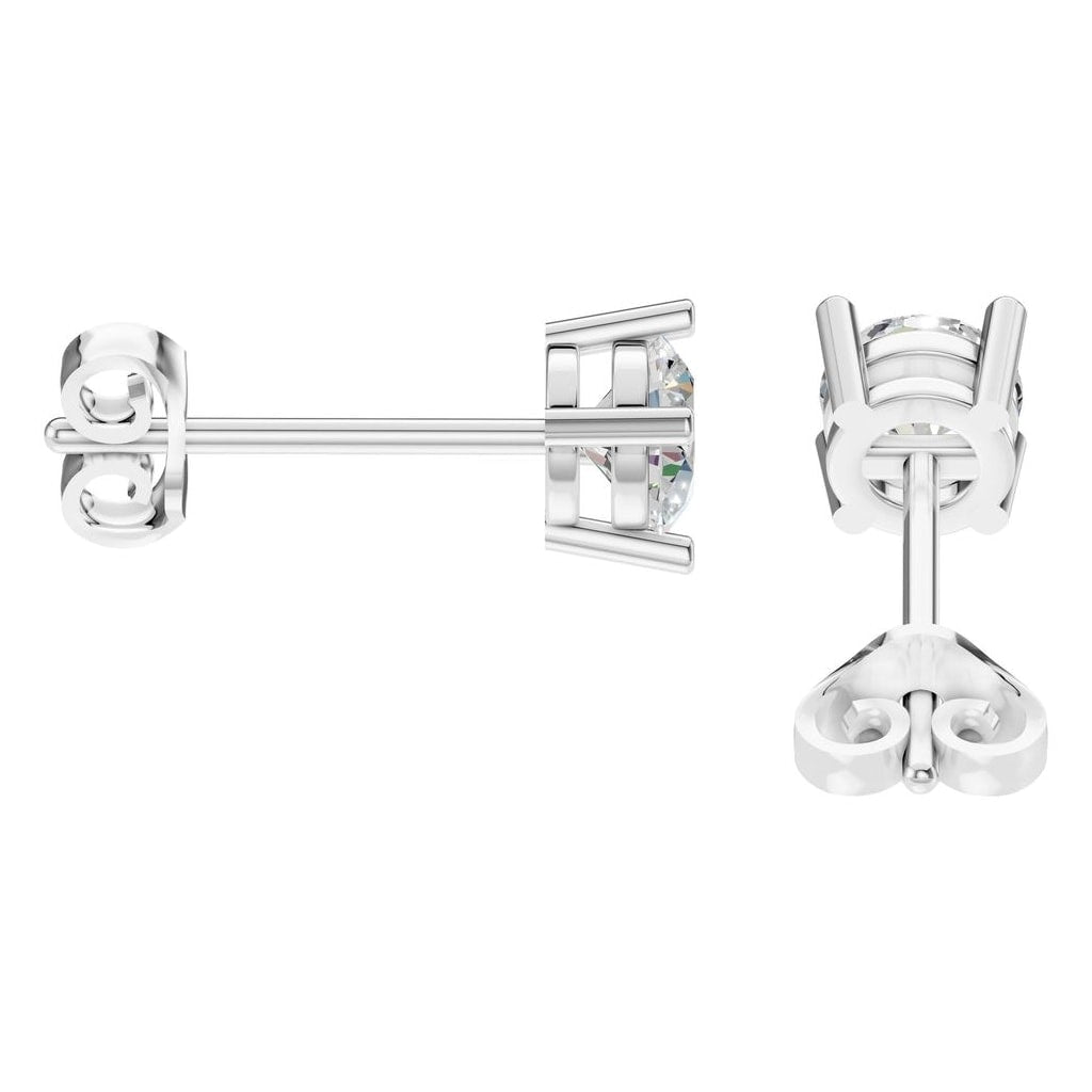 EA-0839 White Gold Earrings SET - Side View
