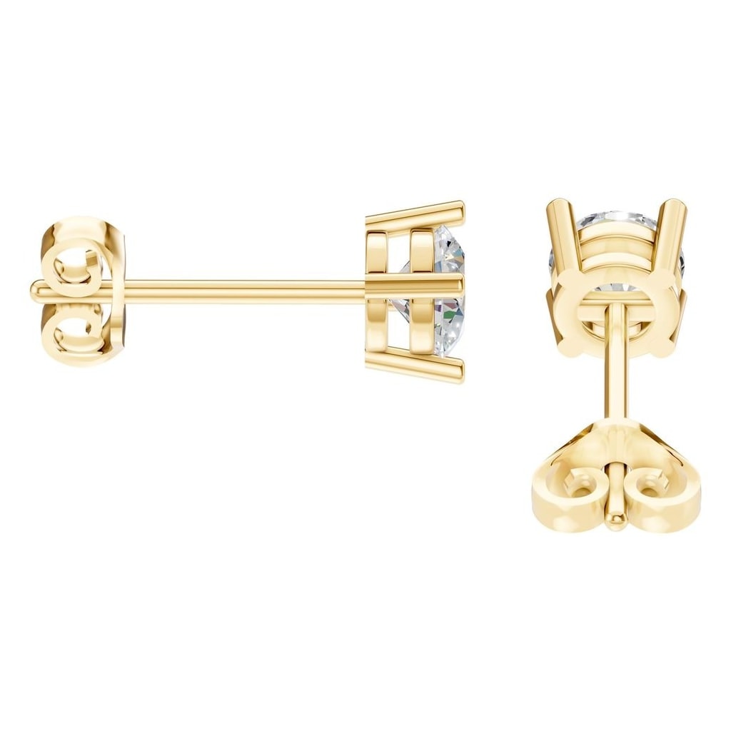 EA-0839 Yellow Gold Earrings SET - Side View