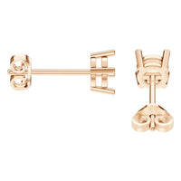 EA-0839 Rose Gold Earrings UNSET - Side View