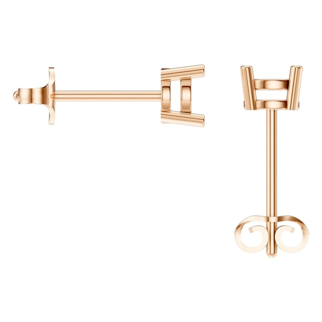 EA-0839 Rose Gold Earrings UNSET - BACK