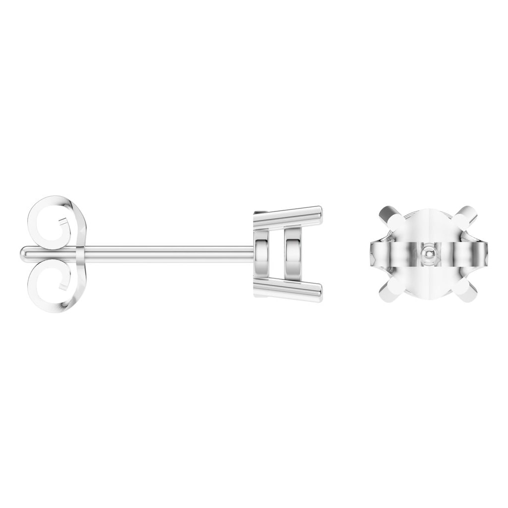 EA-0839 White Gold Earrings UNSET - ANGLE