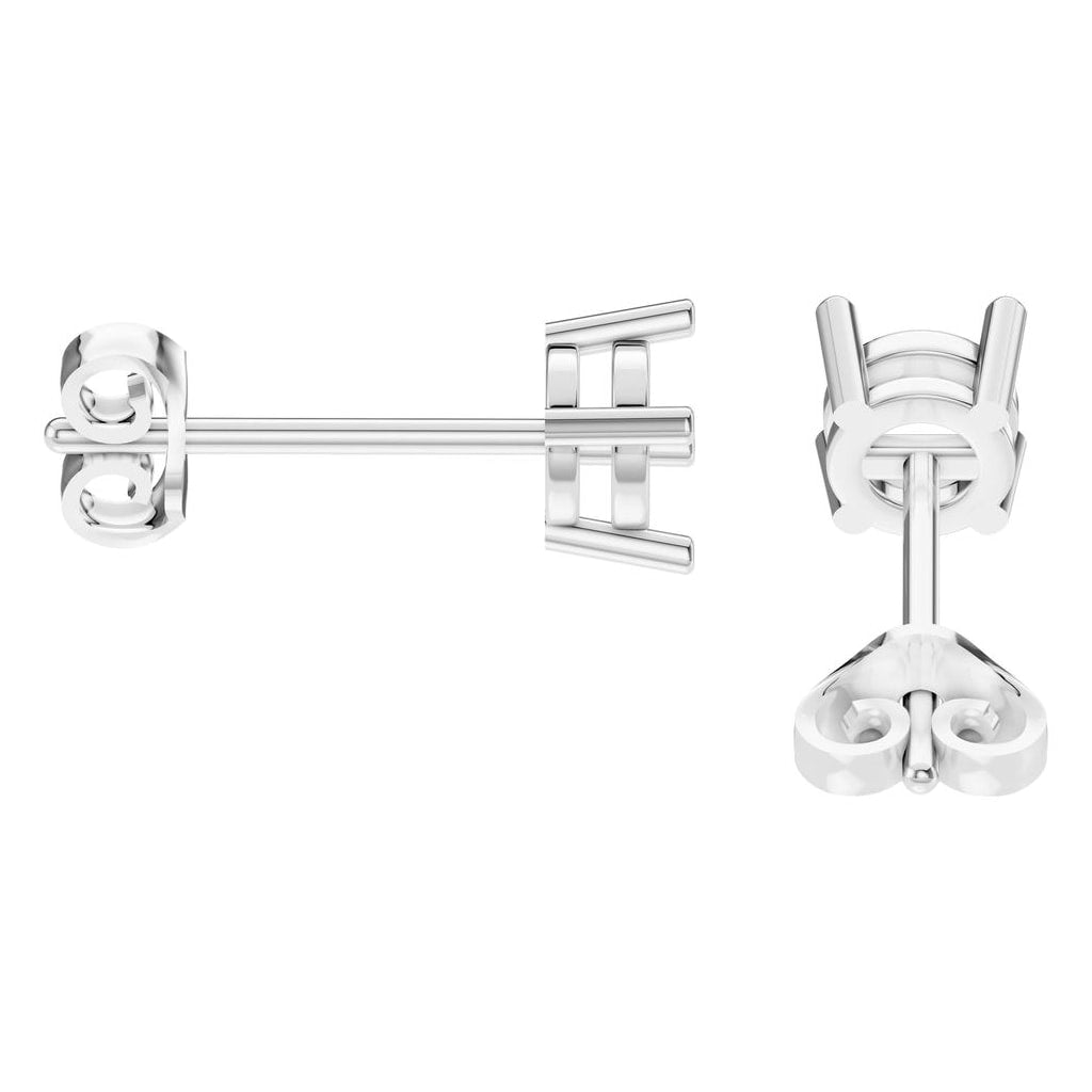 EA-0839 White Gold Earrings UNSET - Side View