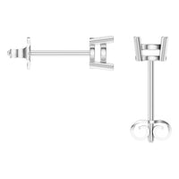 EA-0839 White Gold Earrings UNSET - BACK