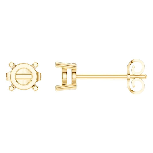 EA-0839 Yellow Gold Earrings UNSET - Main View