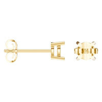 EA-0839 Yellow Gold Earrings UNSET - ANGLE