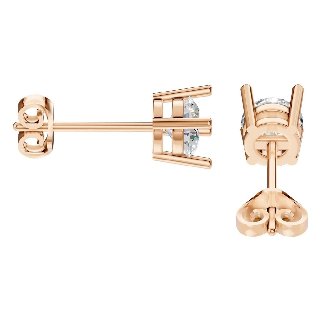 EA-0839 Rose Gold Earrings SET - Side View