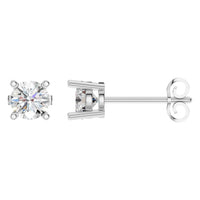 EA-0839 White Gold Earrings SET - Main View
