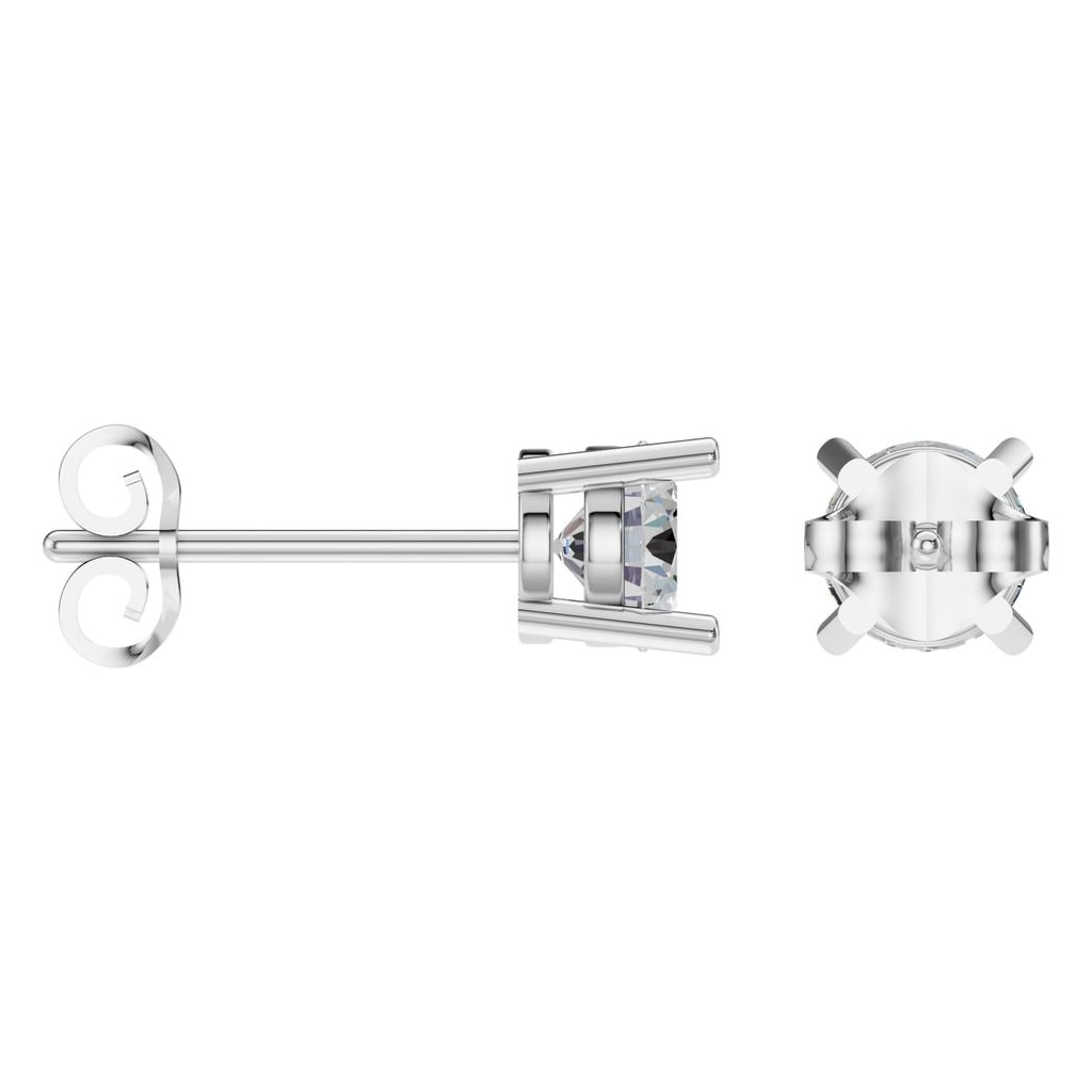 EA-0839 White Gold Earrings SET - ANGLE