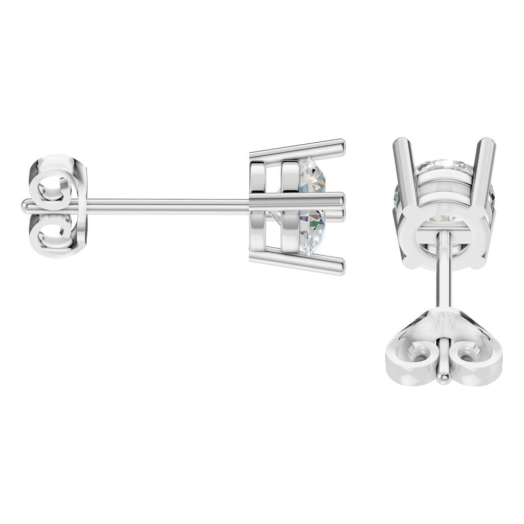 EA-0839 White Gold Earrings SET - Side View