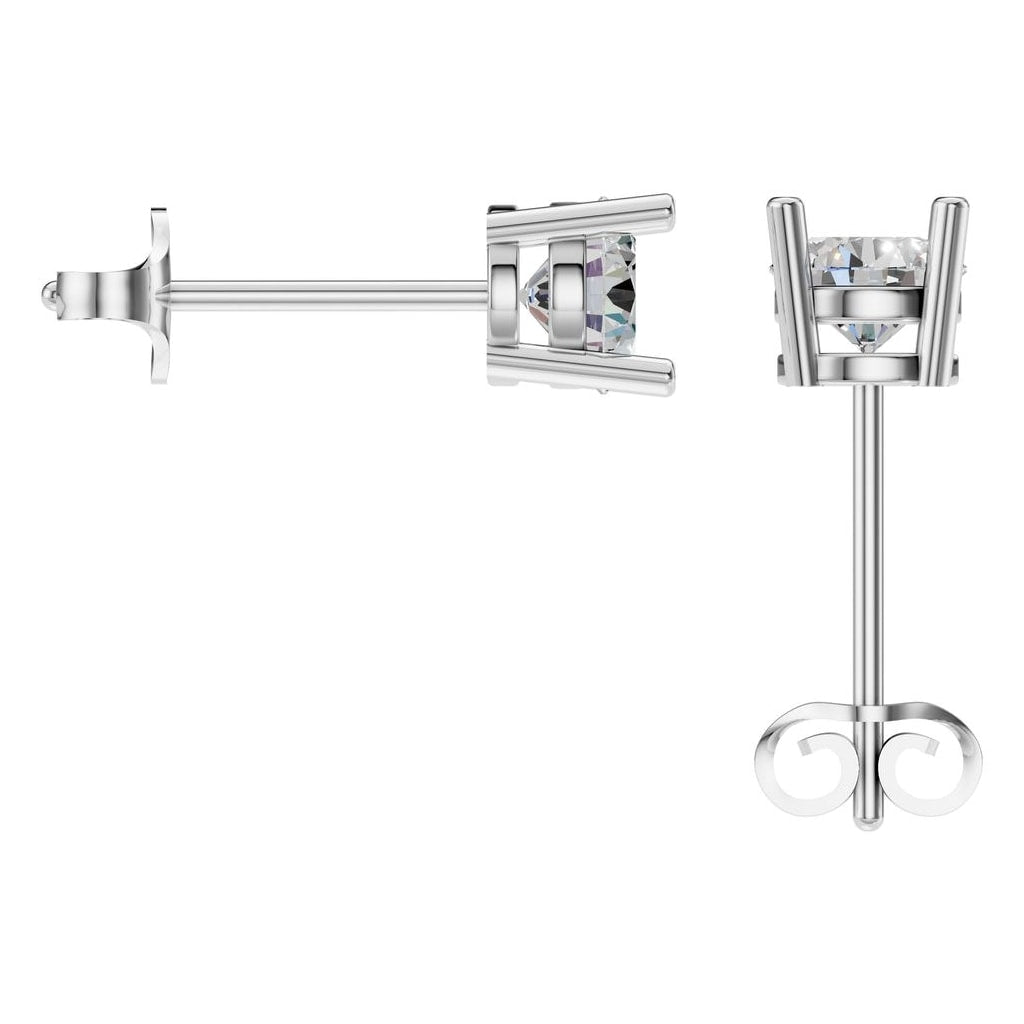 EA-0839 White Gold Earrings SET - BACK