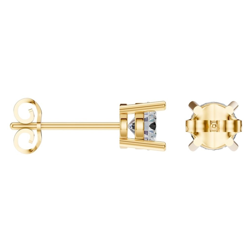 EA-0839 Yellow Gold Earrings SET - ANGLE