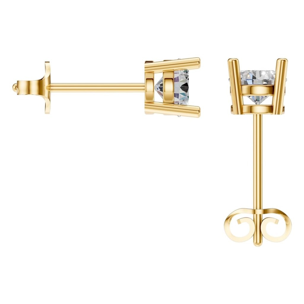 EA-0839 Yellow Gold Earrings SET - BACK