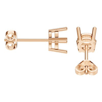 EA-0839 Rose Gold Earrings UNSET - Side View
