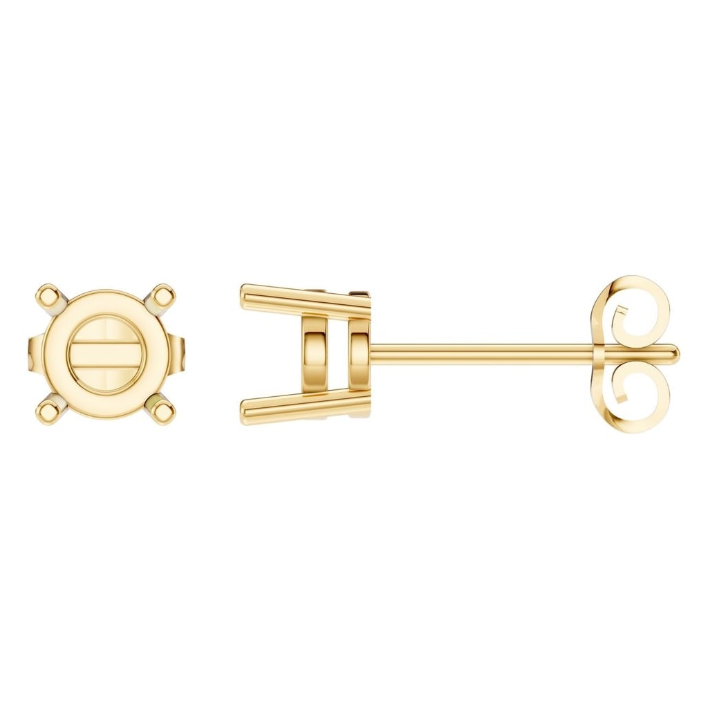 EA-0839 Yellow Gold Earrings UNSET - Main View