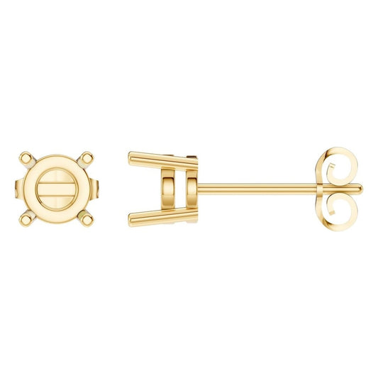 EA-0839 Yellow Gold Earrings UNSET - Main View