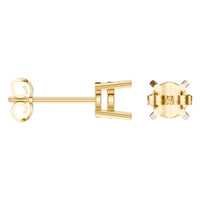 EA-0839 Yellow Gold Earrings UNSET - ANGLE