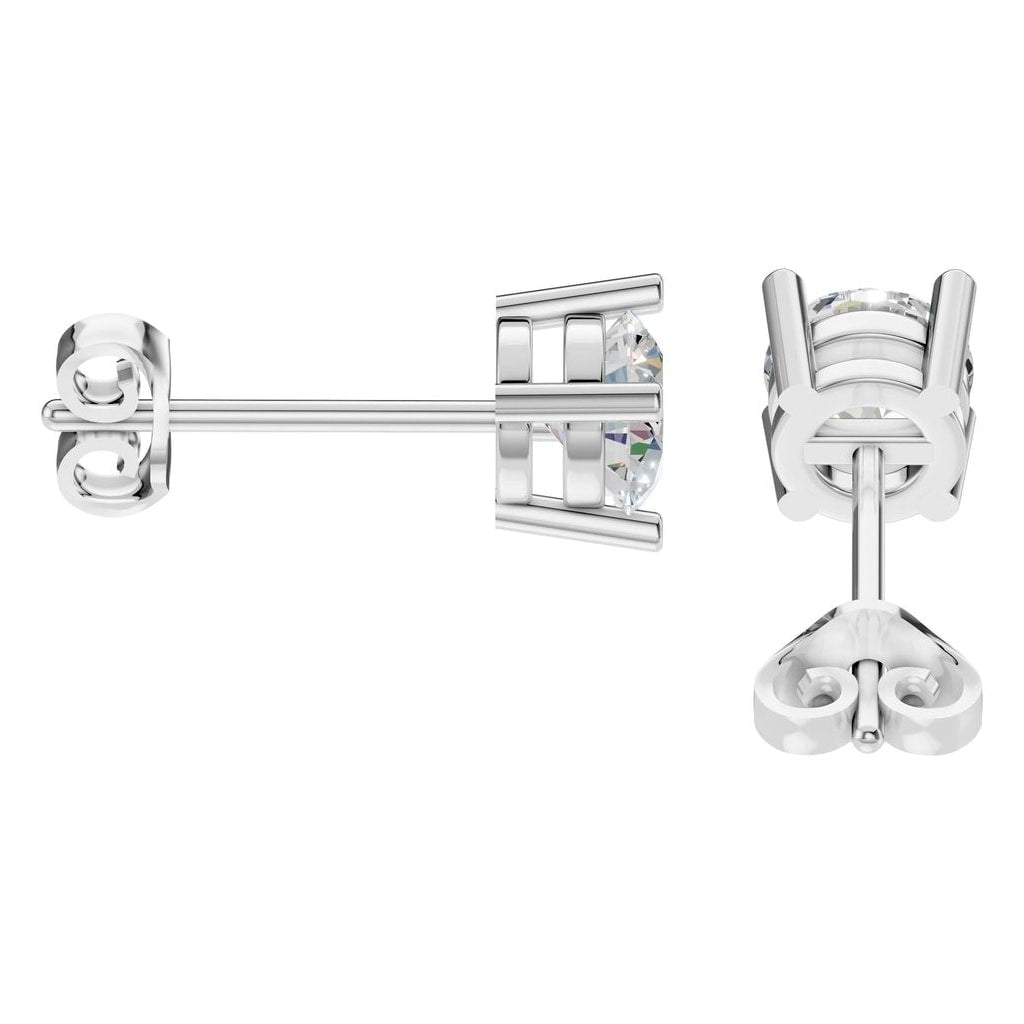 EA-0839 White Gold Earrings SET - Side View