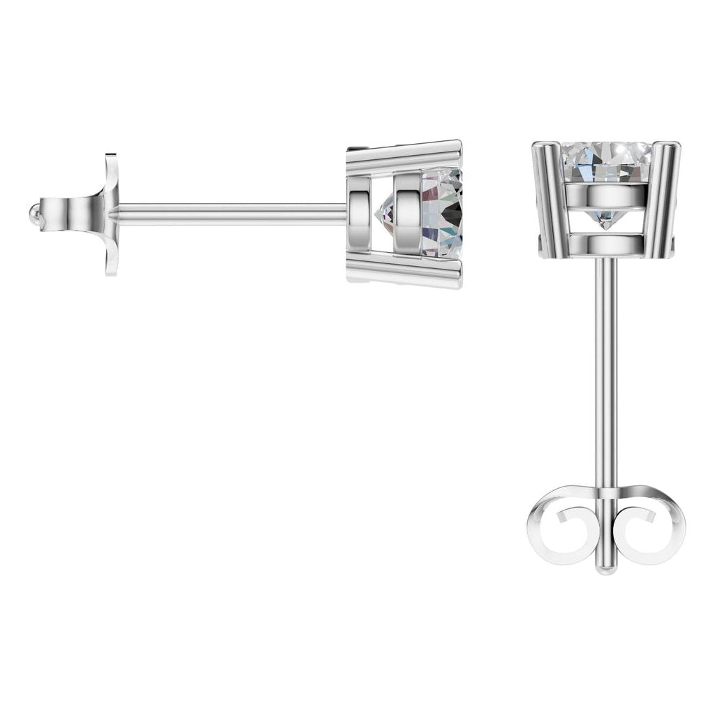 EA-0839 White Gold Earrings SET - BACK