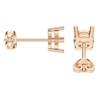 EA-0839 Rose Gold Earrings UNSET - Side View