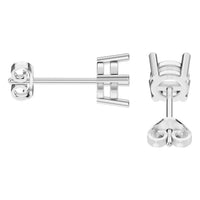 EA-0839 White Gold Earrings UNSET - Side View