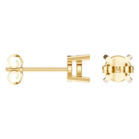 EA-0839 Yellow Gold Earrings UNSET - ANGLE