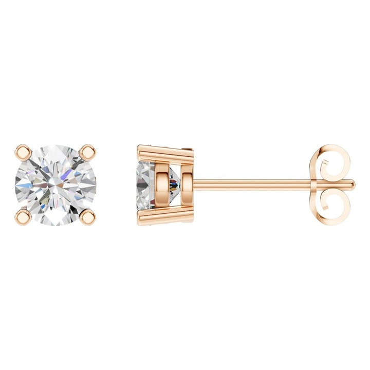 Solitaire Stud Earrings Mounting - Round 5.75mm