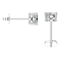 EA-0839 White Gold Earrings SET - BACK