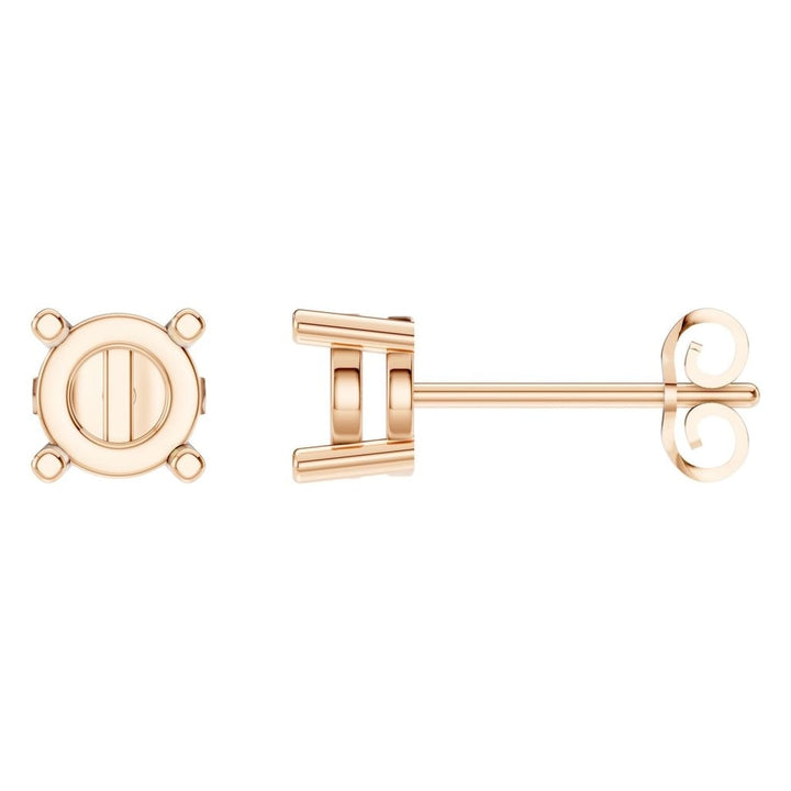 Solitaire Stud Earrings Mounting - Round 5.75mm